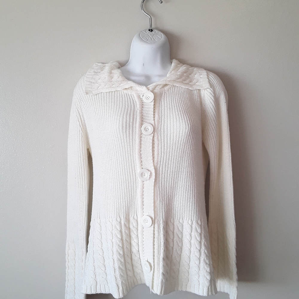 4/$20 Carol rose crochet knit sweater